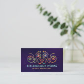 リフレクソロジー - カラフルスパイラル 名刺 (スタンド正面)