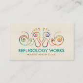 リフレクソロジー-カラフル緩和曲線 名刺 (正面)