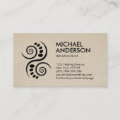 リフレクソロジー – 白黒英陽記号 名刺 (正面)