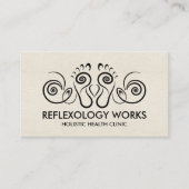 リフレクソロジー – 緩和曲線オーナメント 名刺 (正面)