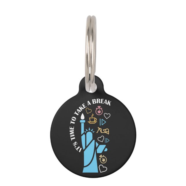 リフレッシュとクールおもしろい充填デザイン ペット　ネームタグ (正面)