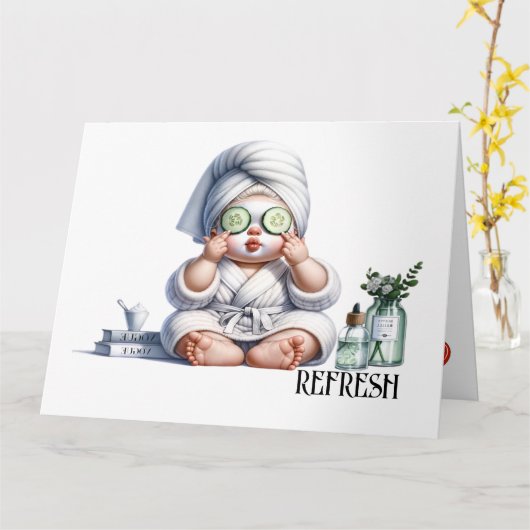 リフレッシュ カード (黄色い花)