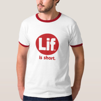 リフ短い。レトロ.レッド. Tシャツ