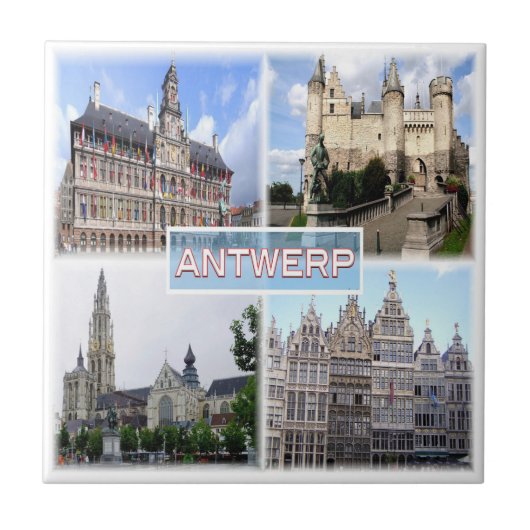 リフ。BE Antwerp, Stadhuis, Het Steen, タイル (正面)