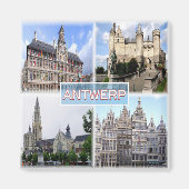 リフ。BE Antwerp, Stadhuis, Het Steen,冷蔵庫 マグネット (正面)
