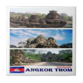 リフ。KHカンボジア、アンコール・トム。 タイル (正面)