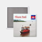 リフ。KHカンボジア、プノンペン、冷蔵庫 マグネット (正面/裏面)