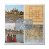 リフ。KH *カンボジア、アンコール・ワット、 タイル (正面)