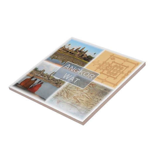 リフ。KH *カンボジア、アンコール・ワット、 タイル (側面)