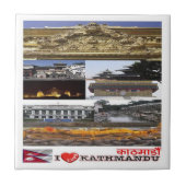 リフ。NPネパール、カトマンズ、私は大好き。 タイル (正面)