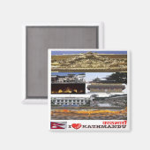 リフ。NPネパール、カトマンズ、私は大好き。 マグネット (正面/裏面)