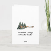 リブオークおよびポインセチア シーズンカード (裏面)