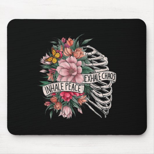 リブケージインハールピースエクシェールカオスメンタルヘルス マウスパッド (正面)