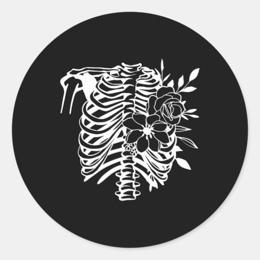 リブケージフラワー簡単ハロウィーン衣装1 ラウンドシール (正面)