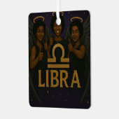 リブラブラックエンジェル〔占星術の〕十二宮図オーナメント メタルオーナメント (正面左)