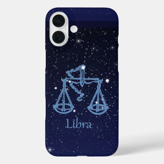 リブラ星座と星の星座マーク Case-Mate iPhoneケース (裏面)
