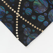 リブラ〔占星術の〕十二宮図ドットアートスタイルアワロン金ゴールド フリースブランケット (角)