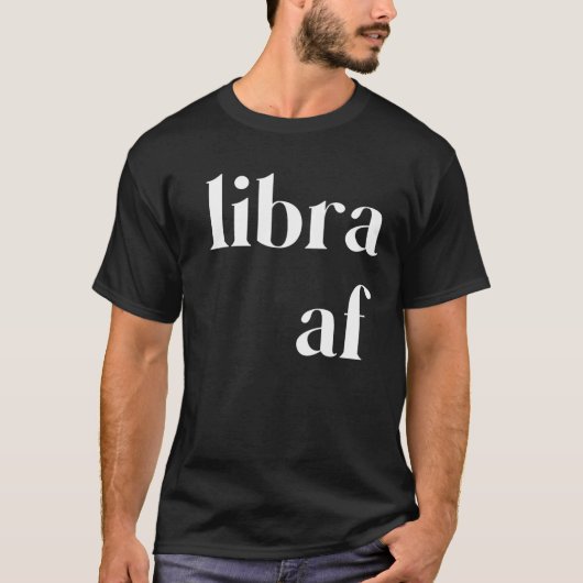 リブラAFウォンメンズメンズ〔占星術の〕十二宮図誕生日スターサインホール Tシャツ (正面)