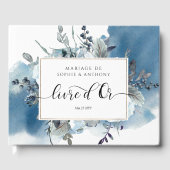 リブルフランスのドール青フローラゲストブック ゲストブック (正面)