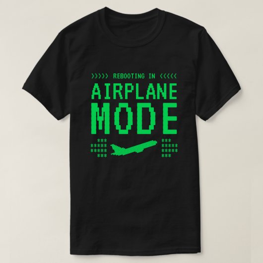 リブート画面　機内モード Tシャツ (デザイン正面)