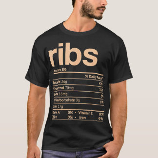 リブ栄養の事実おもしろい感謝祭クリスマス Tシャツ