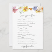 リブ結婚スラブストーリー | Bohoブライダルシャワーゲームカード 招待状 (正面)