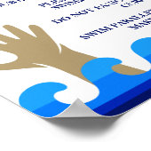 リプチド警告ズ危険海電流ビーチ ポスター (角)