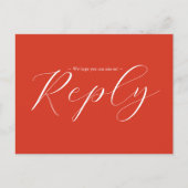 リプライ結婚カードの食事の選択 ポストカード (正面)