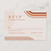 リプライ結婚カードのArch Boho抽象芸術 エンクロージャーカード (正面)