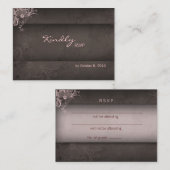 リプライ結婚スカードpink brown エンクロージャーカード (正面/裏面)