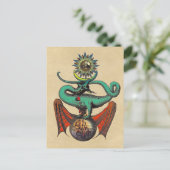 リプリー絵巻セピアの中世ドラゴン ポストカード (スタンド正面)