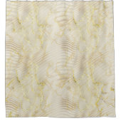 リプルエレガントクリームと金ゴールド シャワーカーテン (正面)