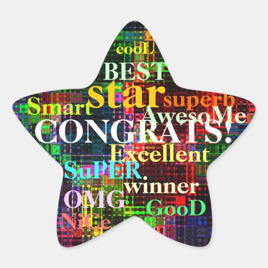 リプルカラフル 星シール (正面)