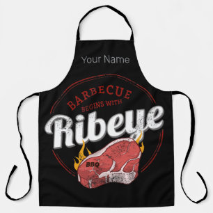 リベイバーベキュービーフヴィンテージBBQリブアイ父の エプロン