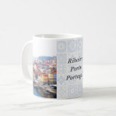 リベイラとドウロ川。ポルト、ポルトガル。 コーヒーマグカップ (正面左)
