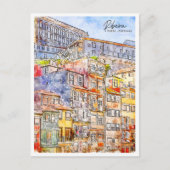 リベイラポルトポルトポルトポルトガルのヴィンテージ旅行水の色 ポストカード (正面)