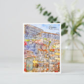 リベイラポルトポルトポルトポルトガルのヴィンテージ旅行水の色 ポストカード (スタンド正面)