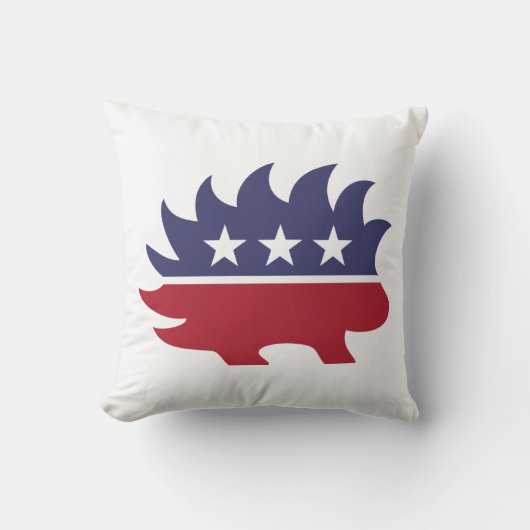 リベタリアンパーティーヤマアラシのシンボル クッション (正面)