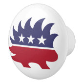 リベタリアンパーティーヤマアラシのシンボル セラミックノブ (右)