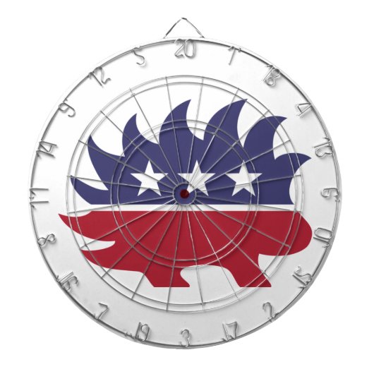 リベタリアンパーティーヤマアラシのシンボル ダーツボード (正面)