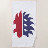 リベタリアンパーティーヤマアラシのシンボル ビーチタオル (正面)