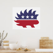 リベタリアンパーティーヤマアラシのシンボル ポスター (キッチン)