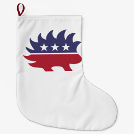 リベタリアンパーティーヤマアラシのシンボル ラージクリスマスストッキング