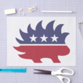 リベタリアンパーティーヤマアラシのシンボル 薄葉紙 (クラフト)