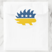 リベタリアンパーティー山嵐ステッカー ラウンドシール (バッグ)