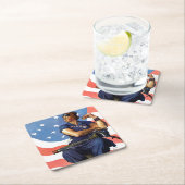 「リベッターのロジー」 スクエアペーパーコースター (インサイチュ)