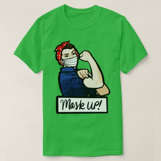 リベッターのロージーをマスク Tシャツ (デザイン正面)