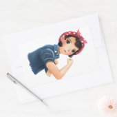 リベッターの女性に手を出せ!第二次世界大戦 長方形シール (封筒)