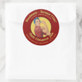 リベッターの瓶のふたラベルを見る ラウンドシール (バッグ)