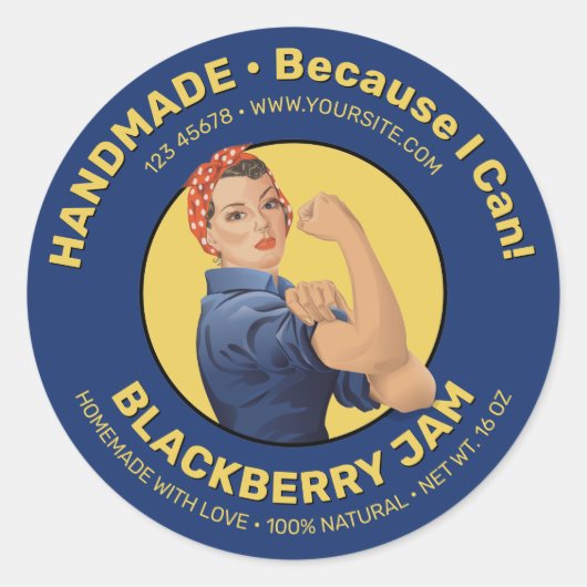 リベッターの瓶のふた丸いステッカーを回す ラウンドシール (正面)